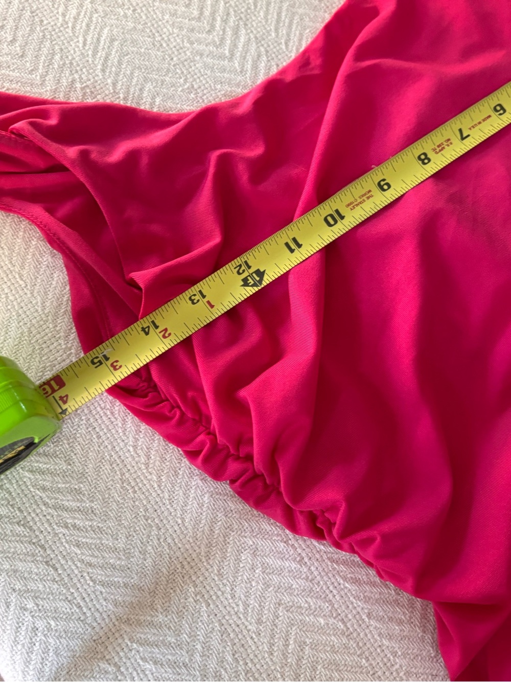🩷Minuet Petite Hot Pink Ruched One-Shoulder Midi Dress - Picture 4 of 8